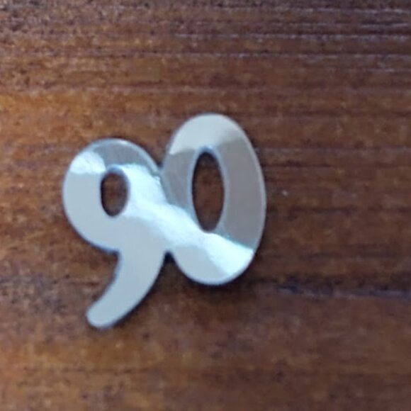 90th birthday party supplies - banner, table scatters, cake picks - Picture 7 of 7